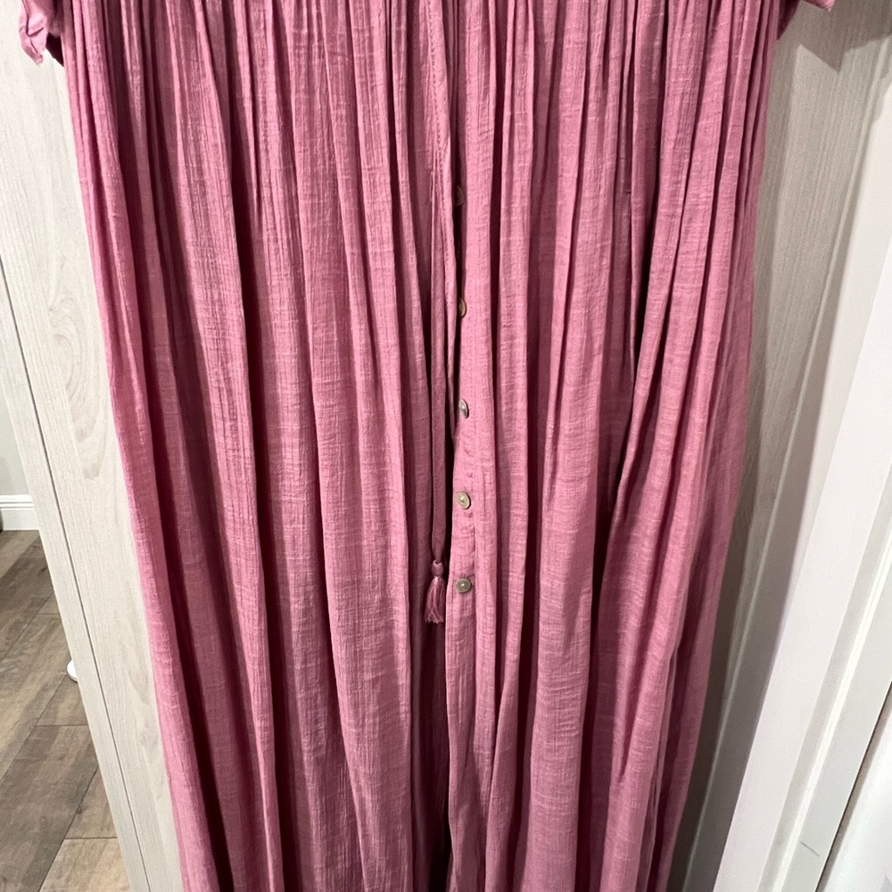 Aakaa Elegant Pink Maxi Dress Size M - Picture 8 of 9